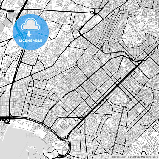 Downtown map of Kallithea, Greece