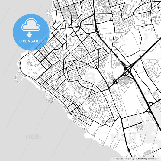 Downtown map of Kalamaria, Greece