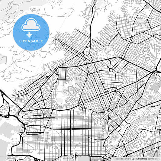 Downtown map of Nikaia, Greece