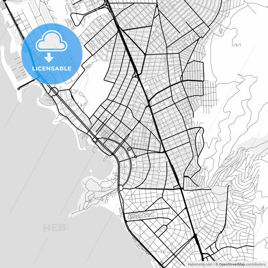 Downtown map of Glyfada, Greece