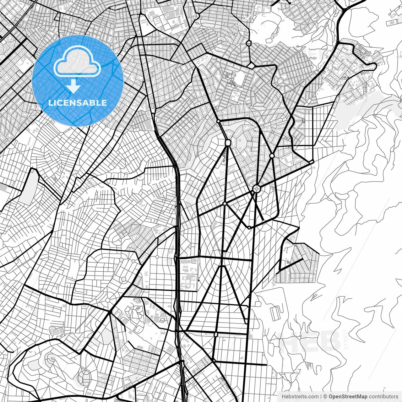 Downtown map of Ilioupoli, Greece