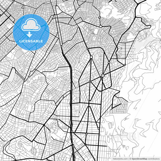 Downtown map of Ilioupoli, Greece