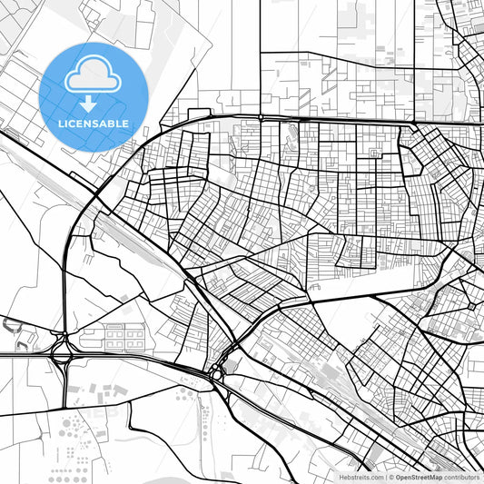 Downtown map of Evosmos, Greece