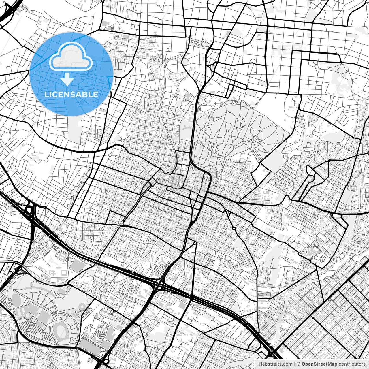 Downtown map of Marousi, Greece