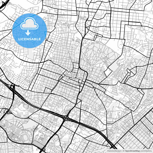 Downtown map of Marousi, Greece