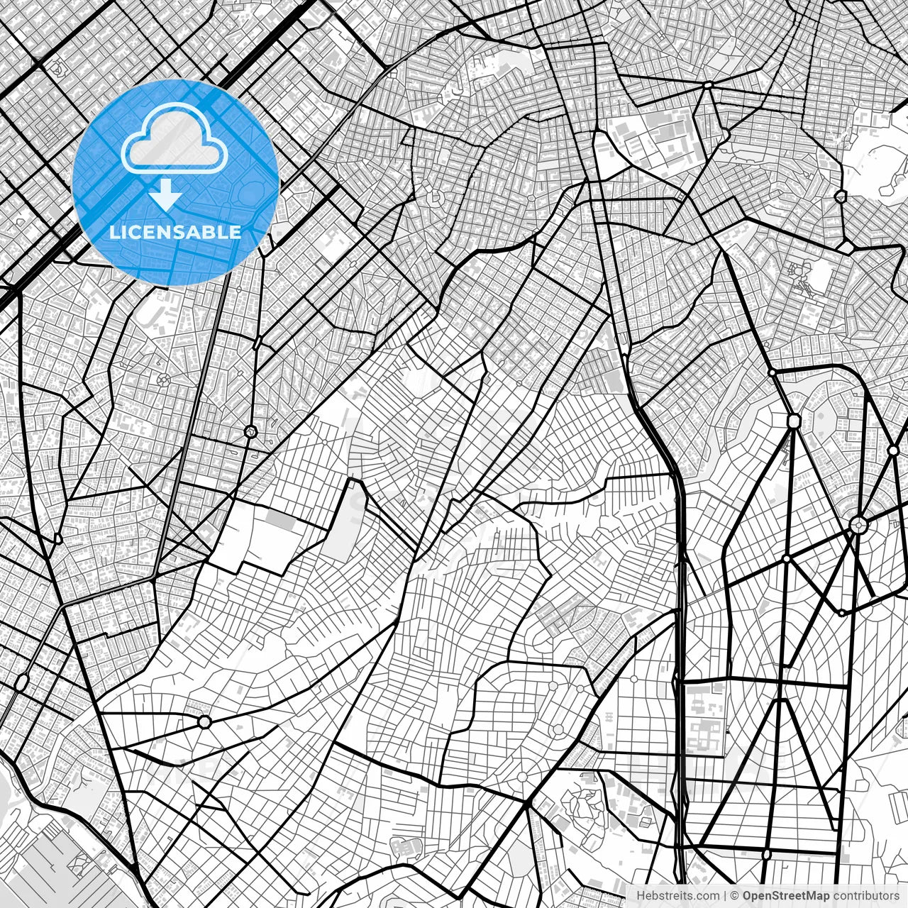 Downtown map of Agios Dimitrios, Greece