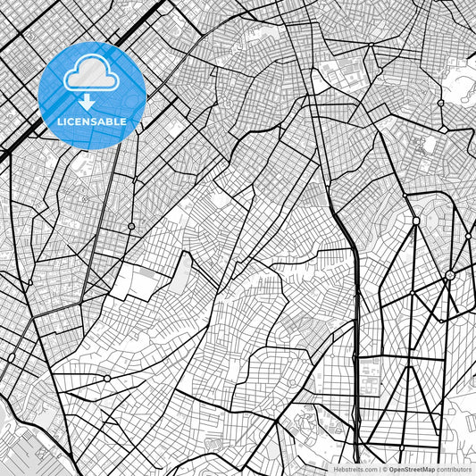 Downtown map of Agios Dimitrios, Greece