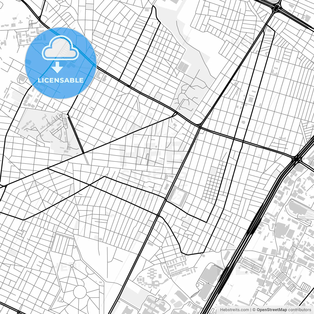 Downtown map of Egaleo, Greece