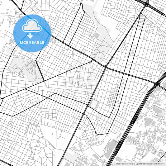 Downtown map of Egaleo, Greece
