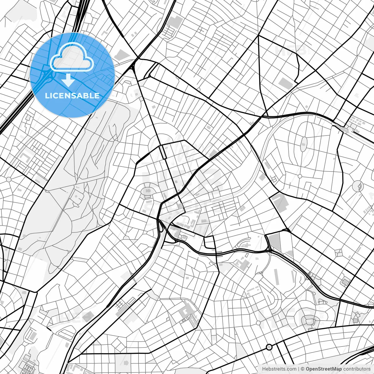 Downtown map of Nea Ionia, Greece