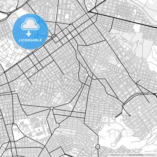 Downtown map of Vyronas, Greece