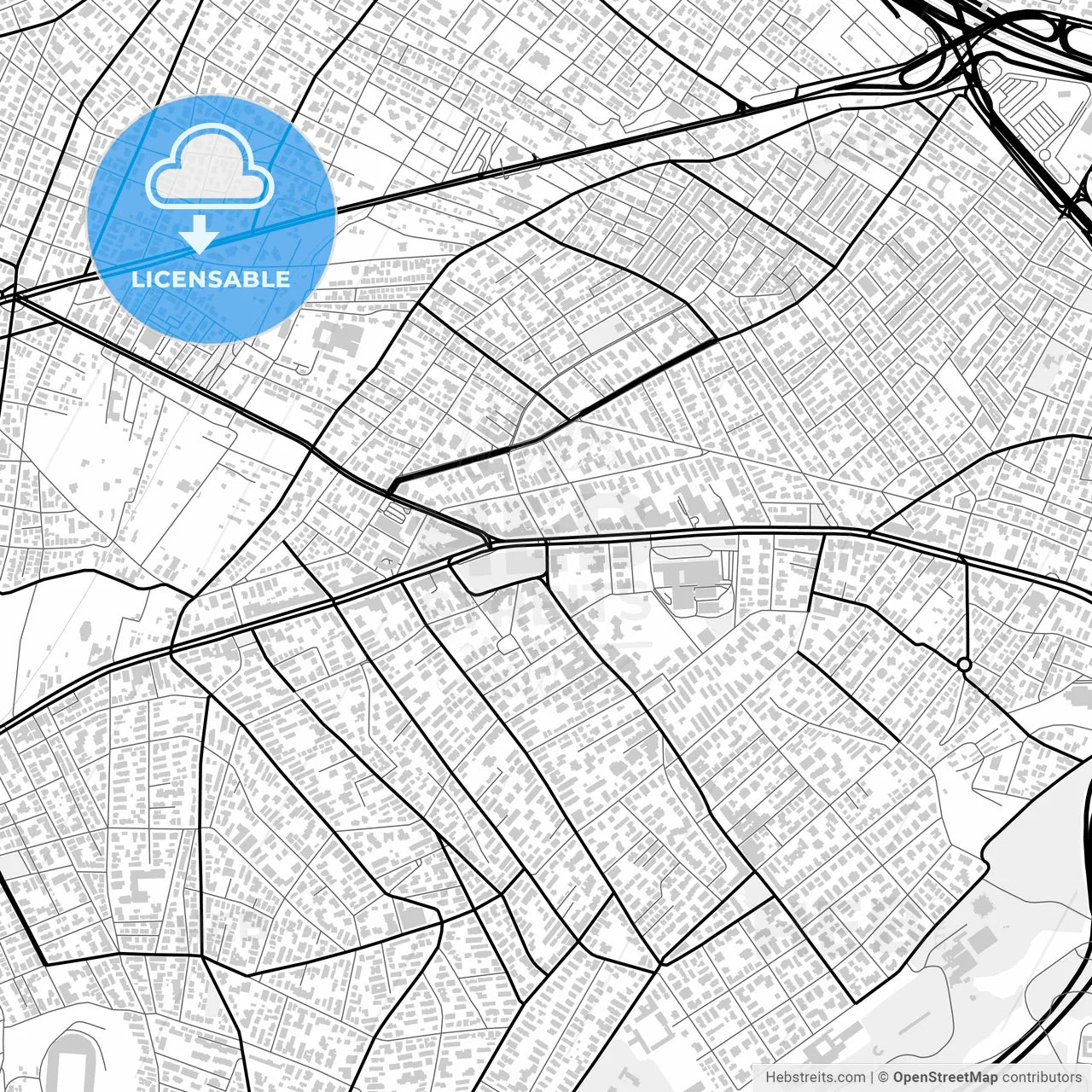 Downtown map of Agia Paraskevi, Greece