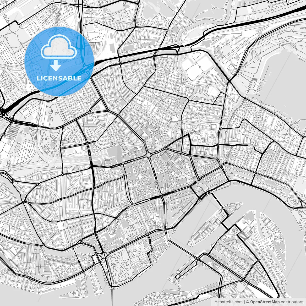 Downtown map of Rotterdam, Netherlands