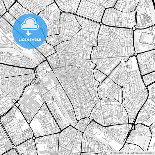 Downtown map of Utrecht, Netherlands