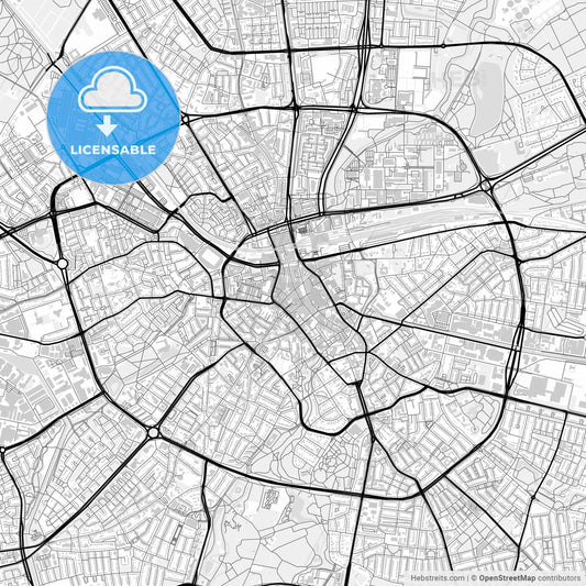 Downtown map of Eindhoven, Netherlands
