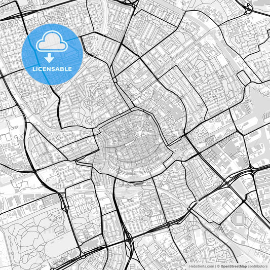 Downtown map of Groningen, Netherlands