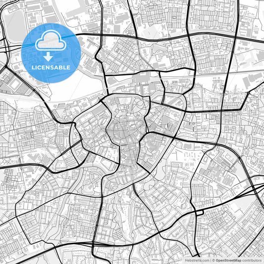 Downtown map of Breda, Netherlands