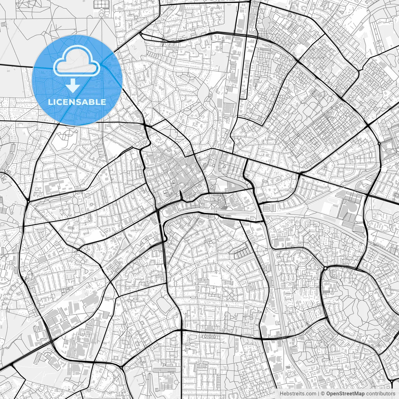 Downtown map of Apeldoorn, Netherlands