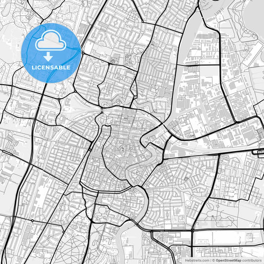 Downtown map of Haarlem, Netherlands