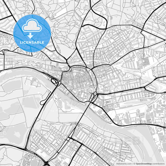 Downtown map of Arnhem, Netherlands