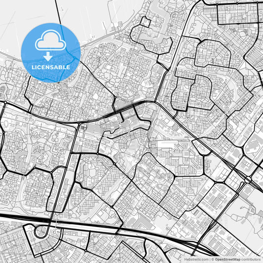 Downtown map of Zoetermeer, Netherlands
