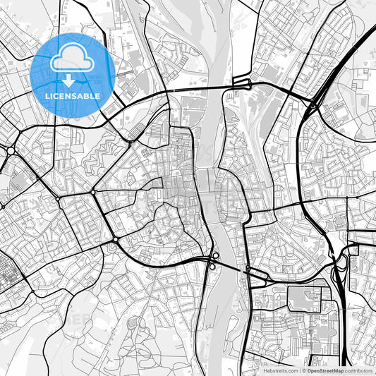 Downtown map of Maastricht, Netherlands