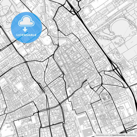 Downtown map of Delft, Netherlands