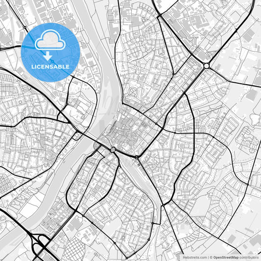 Downtown map of Venlo, Netherlands