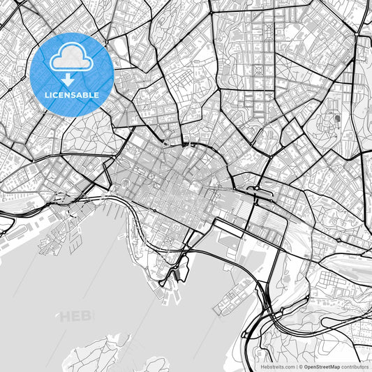 Downtown map of Oslo, Norway