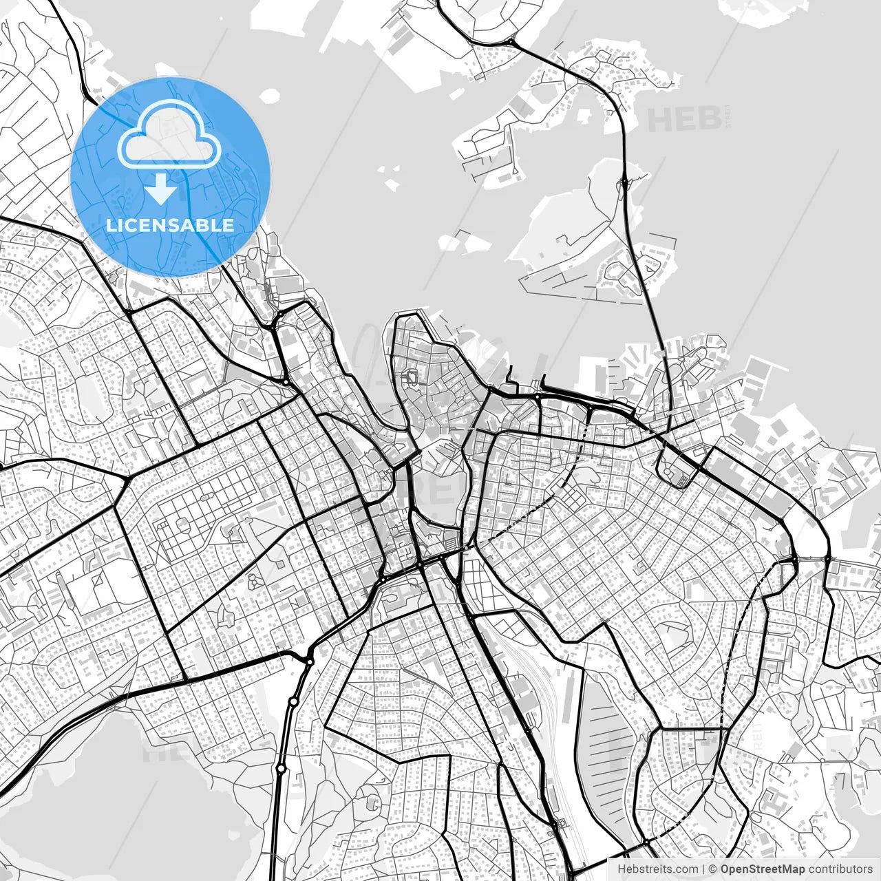 Downtown map of Stavanger, Norway