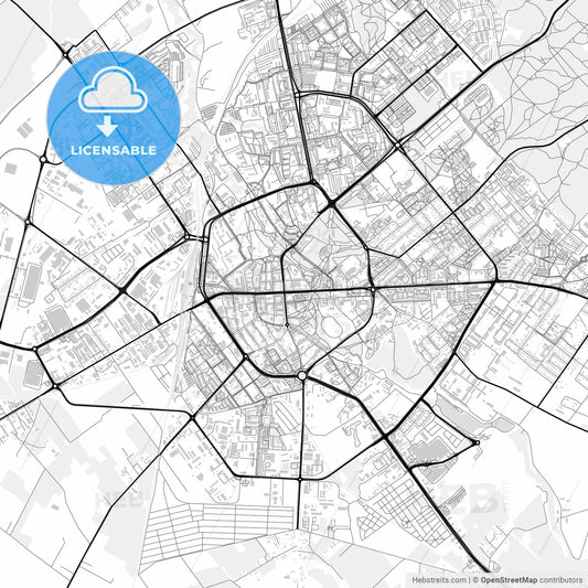 Downtown map of Koszalin, Poland