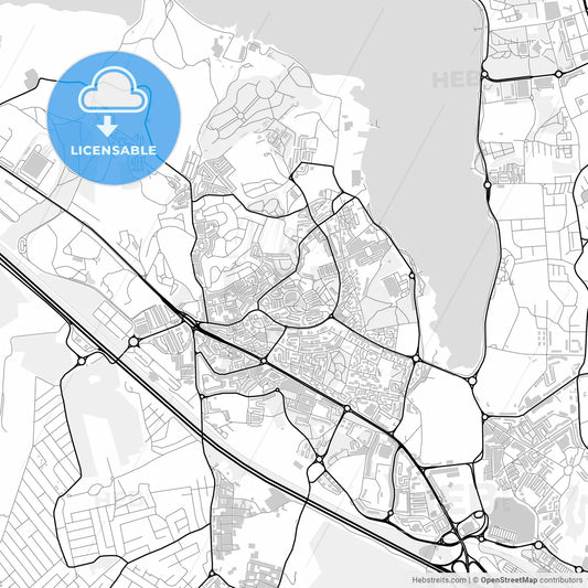 Downtown map of Amora, Portugal