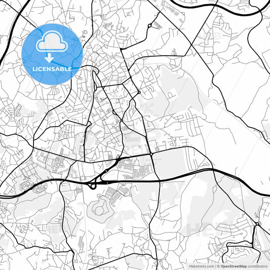Downtown map of Ermesinde, Portugal