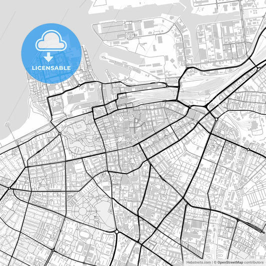 Downtown map of Malmö, Sweden