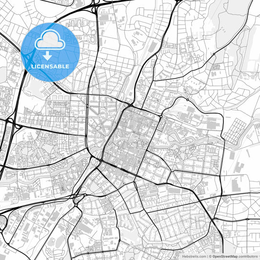 Downtown map of Örebro, Sweden