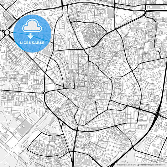 Downtown map of Lund, Sweden