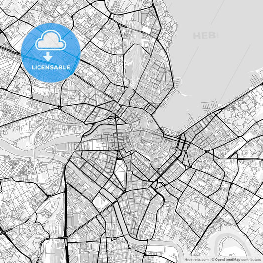 Downtown map of Geneva, Switzerland