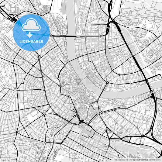 Downtown map of Basel, Switzerland
