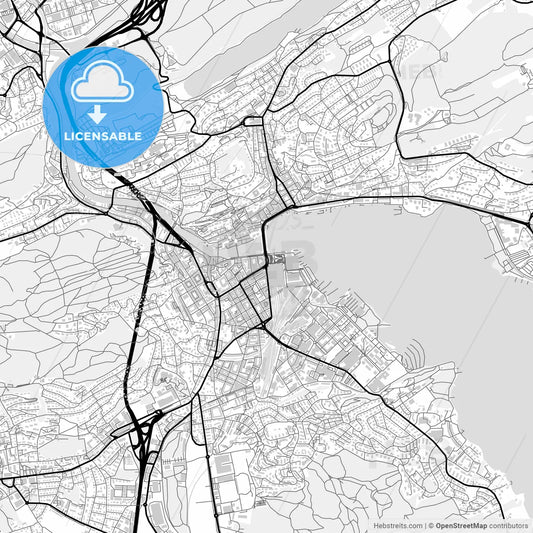 Downtown map of Lucerne, Switzerland