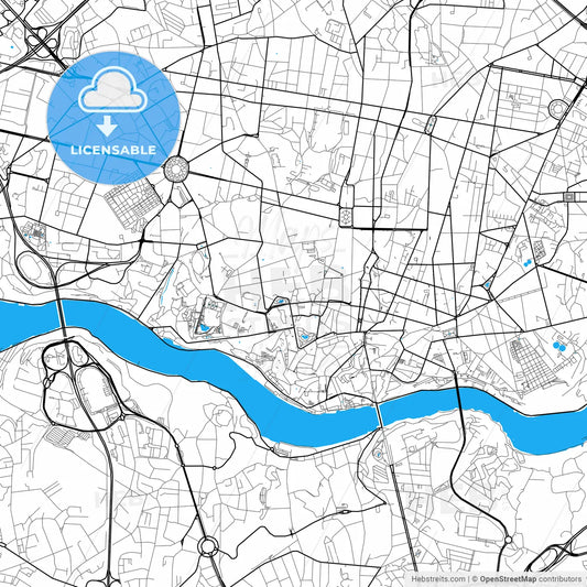 Porto Portugal outline map