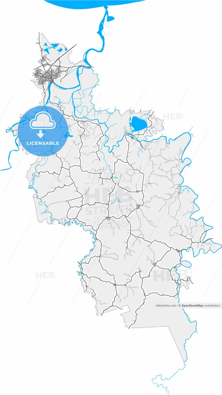 Minatitlán, Veracruz, Mexico, high resolution vector map - Instant download PDF and JPG