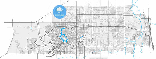 South Jordan, Utah, United States, high resolution vector map - Instant download PDF and JPG