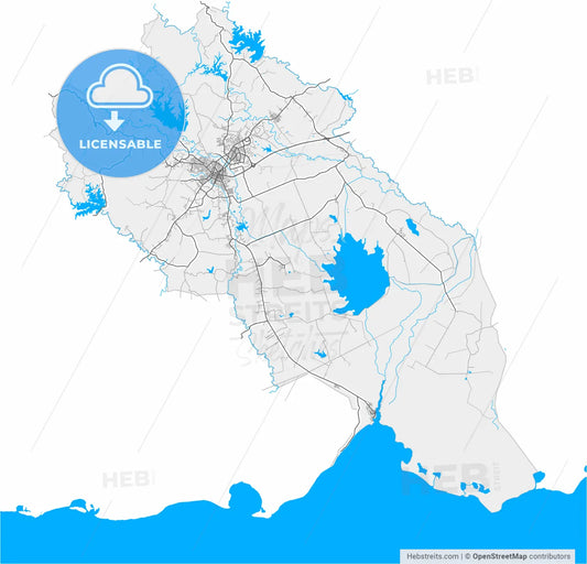 Pinar del Río, Pinar del Río, Cuba, high resolution vector map - Instant download PDF and JPG