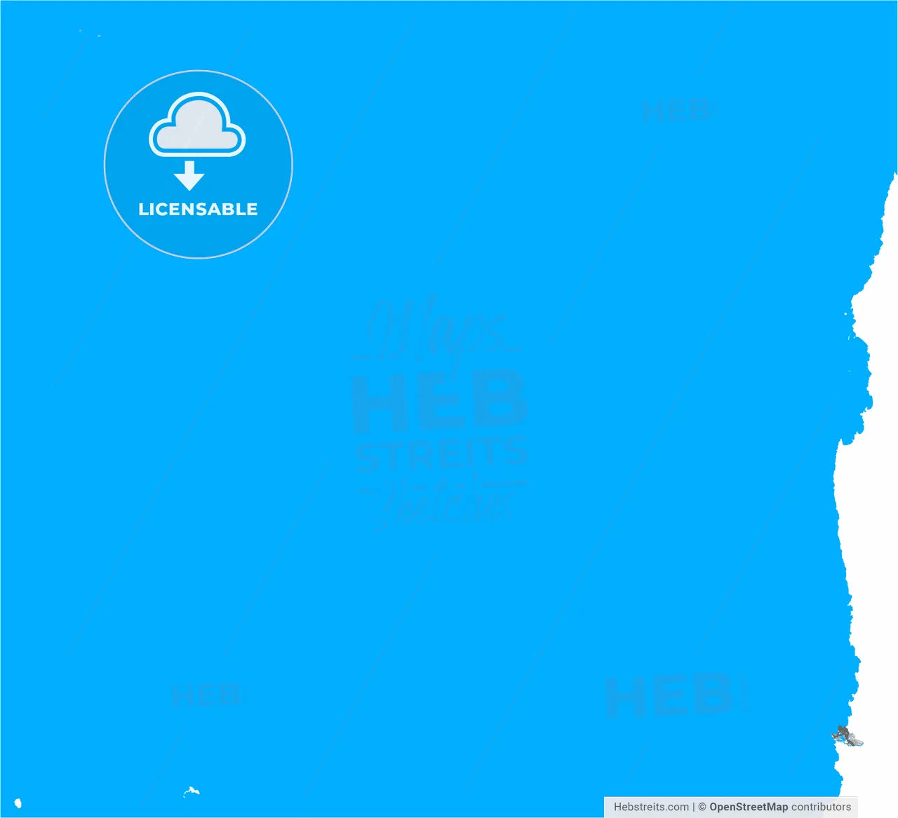 Valparaiso, Chile, high resolution vector map - Instant download PDF and JPG