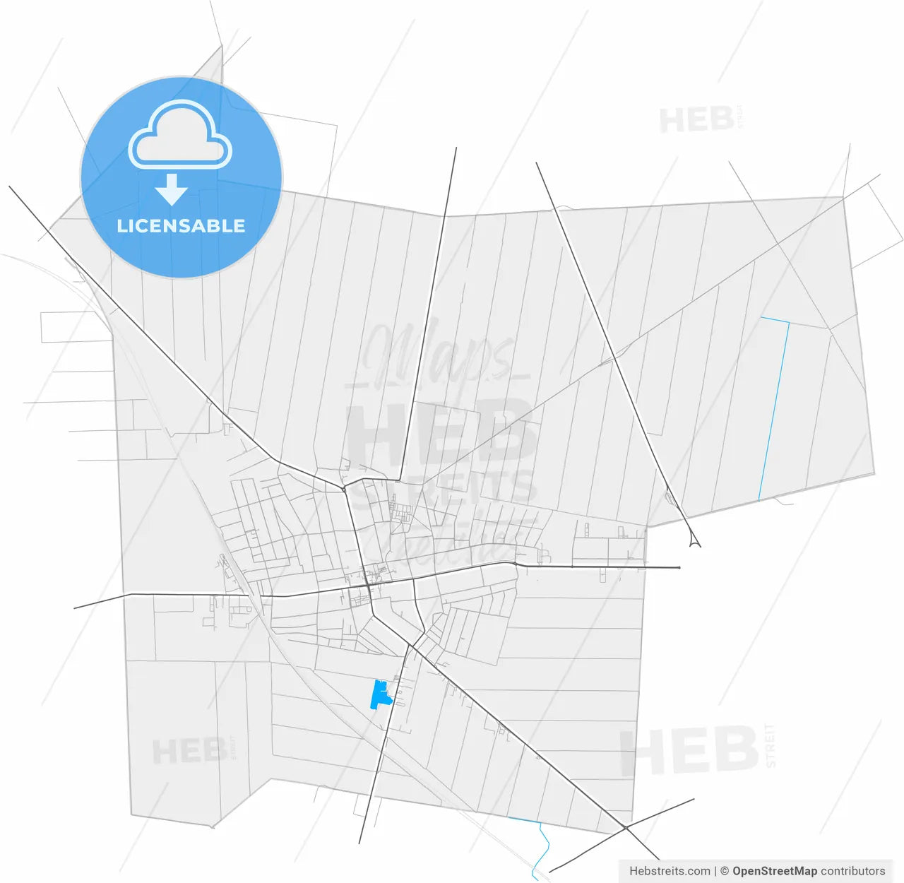 Stara Pazova, Srem, Serbia, high resolution vector map - Instant download PDF and JPG
