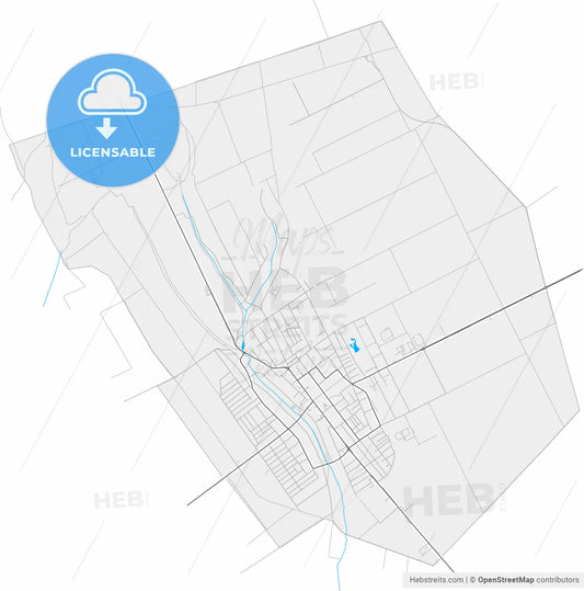 Inđija, Srem, Serbia, high resolution vector map - Instant download PDF and JPG