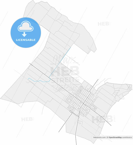 Šid, Srem, Serbia, high resolution vector map - Instant download PDF and JPG