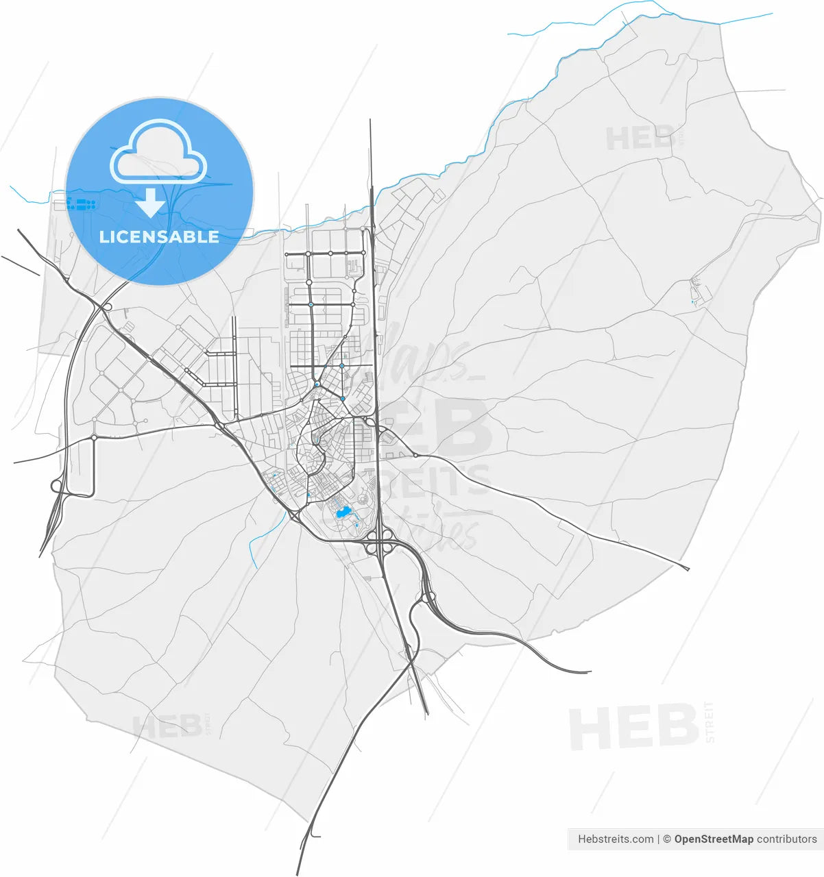 Pinto, Madrid, Spain, high resolution vector map - Instant download PDF and JPG