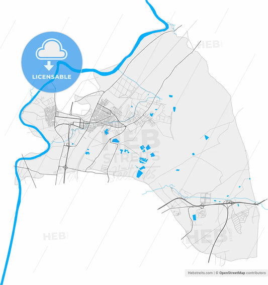 La Rinconada, Seville, Spain, high resolution vector map - Instant download PDF and JPG
