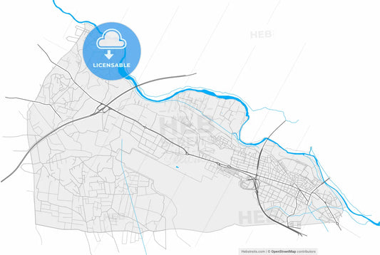 Manises, València, Spain, high resolution vector map - Instant download PDF and JPG